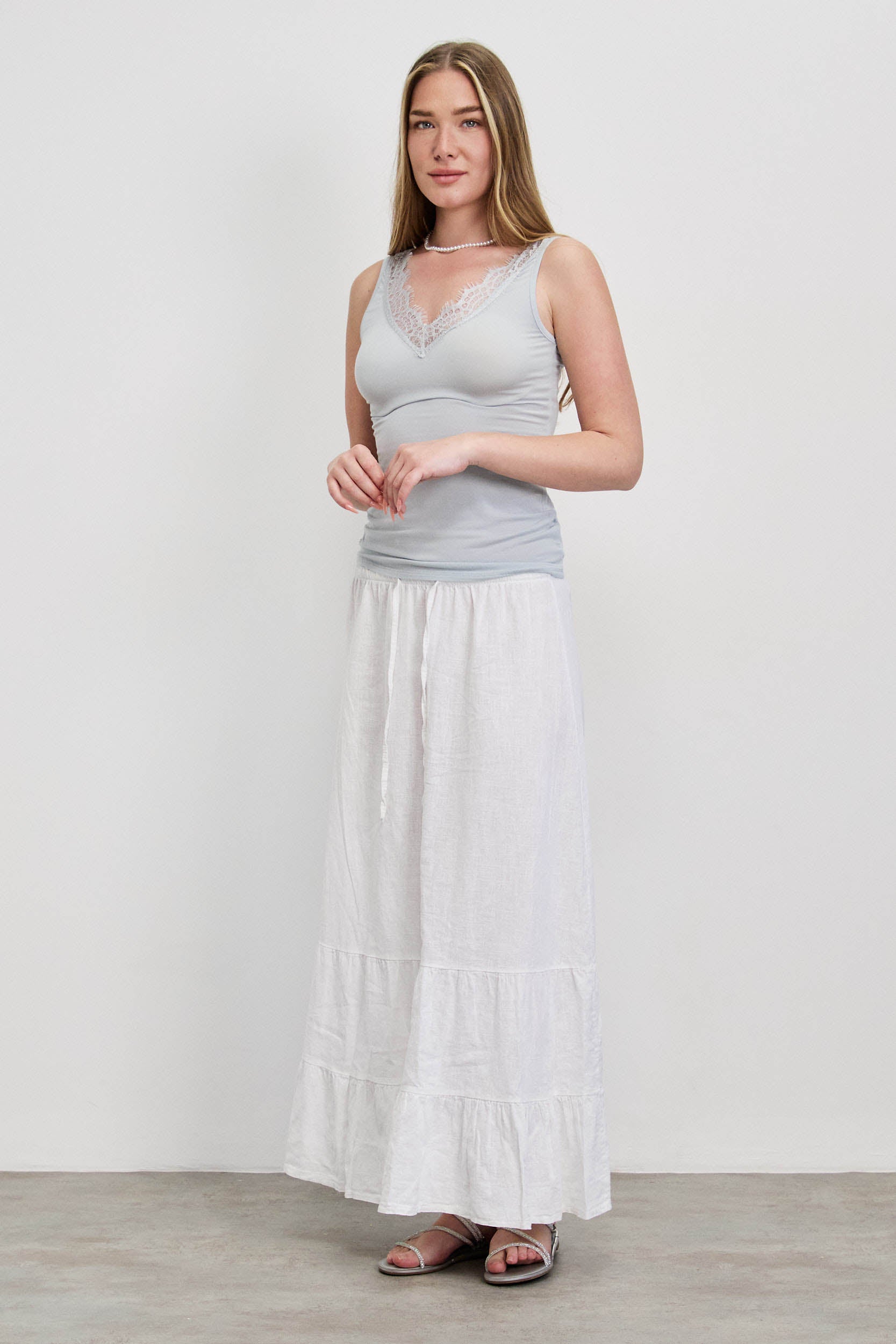 גופיית תחרה ונציה תכלת