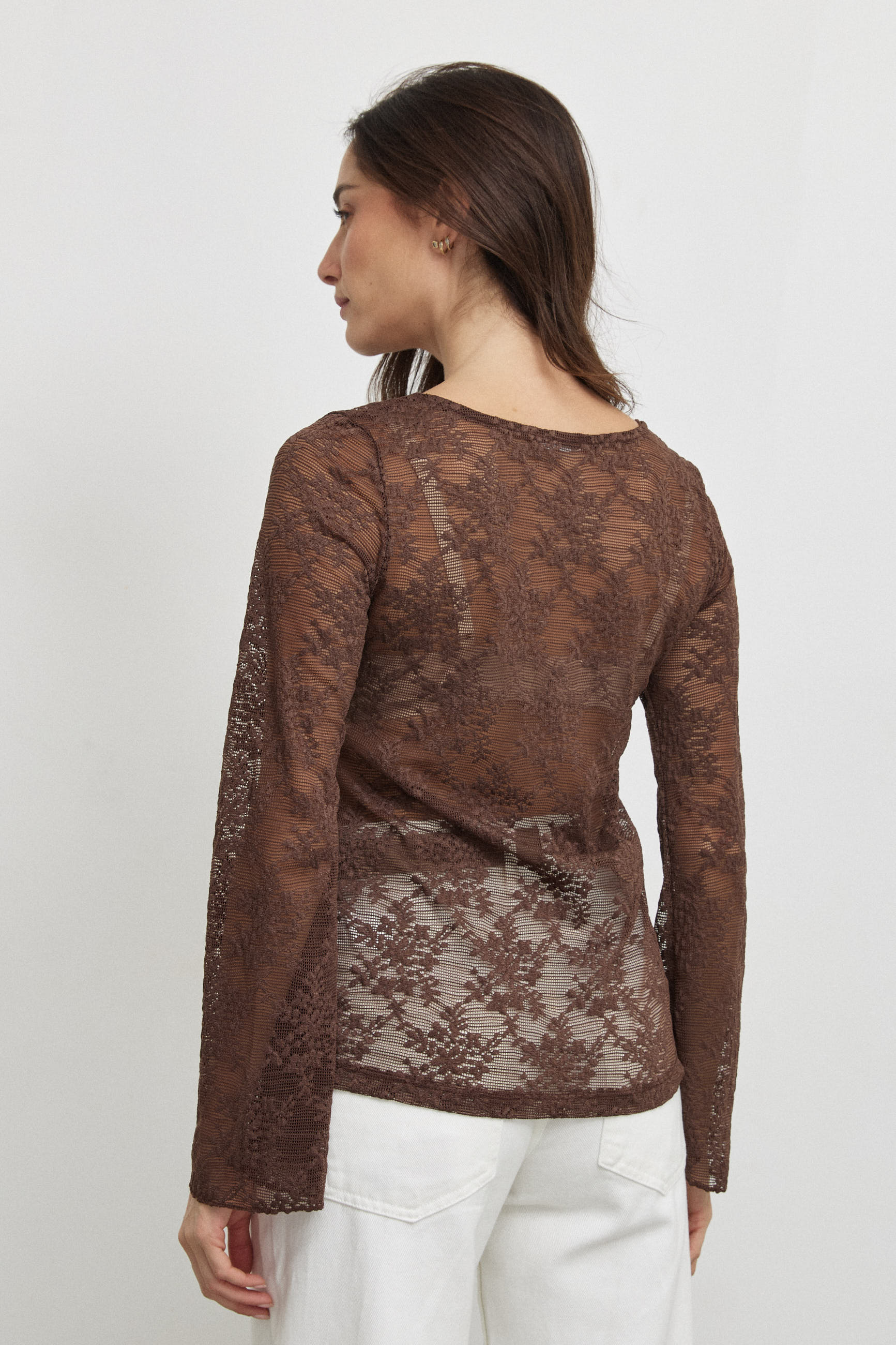 קרדיגן תחרה חום