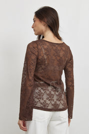 קרדיגן תחרה חום