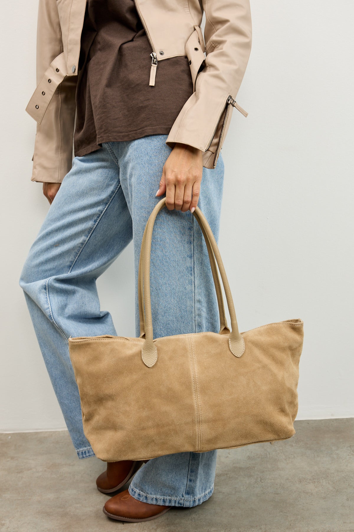 תיק עור אמליה בז