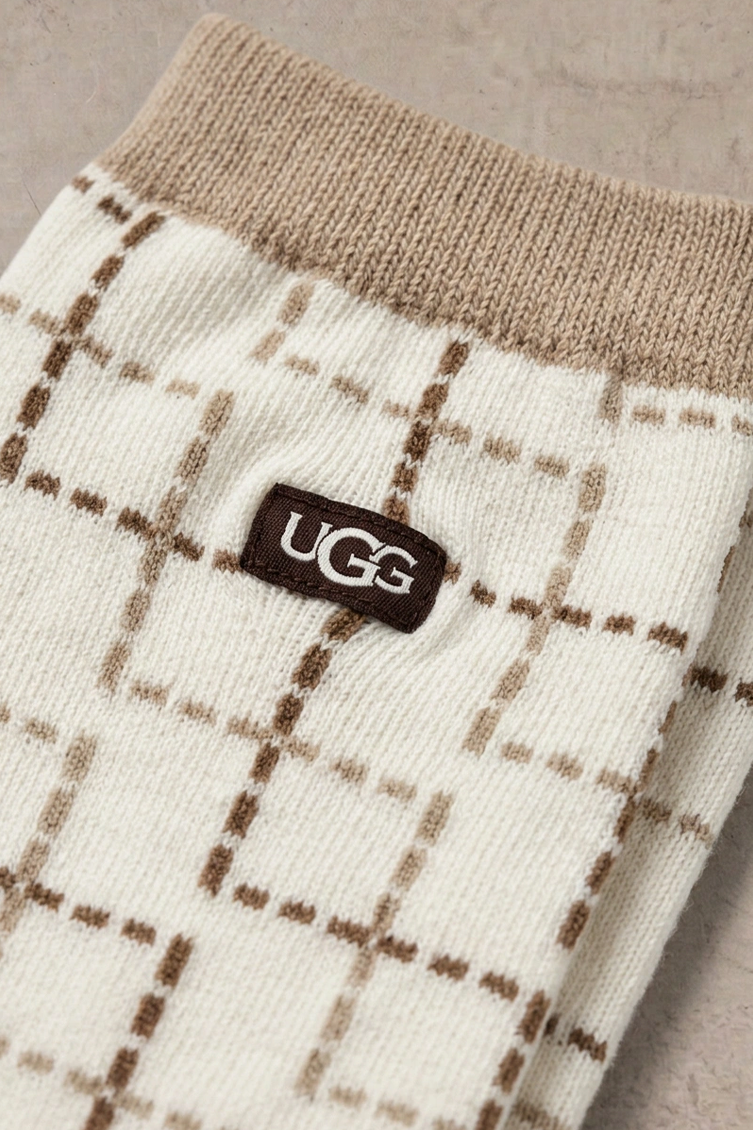 מארז 3 זוגות גרבי UGG Classic Crew שמנת ובז