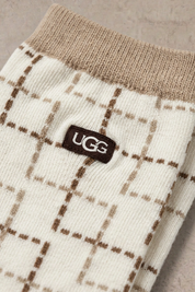 מארז 3 זוגות גרבי UGG Classic Crew שמנת ובז