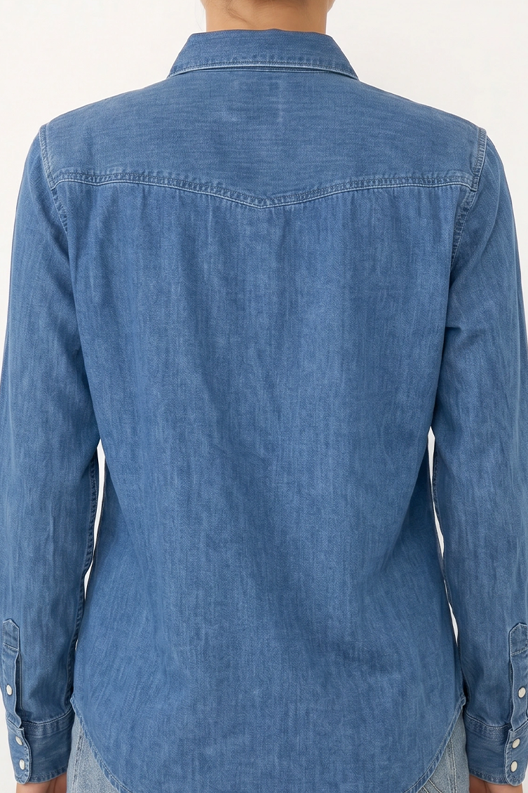 LEE ג׳ינס REGULAR WESTERN SHIRT WASHED BLUE