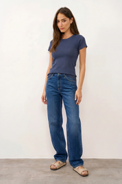 LEE ג'ינס RIDER LOOSE STRAIGHT NAVY CAST