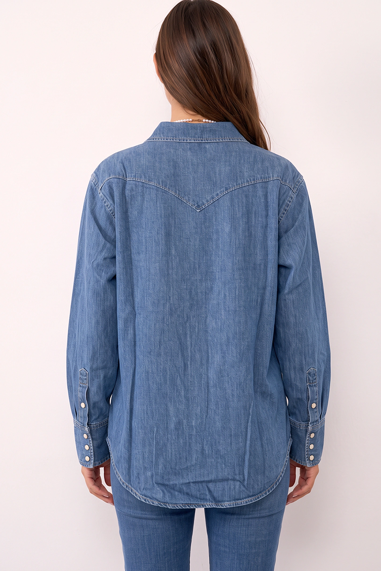 LEE חולצת דנים ESSENTIAL WESTERN SHIRT RIPE BERRY