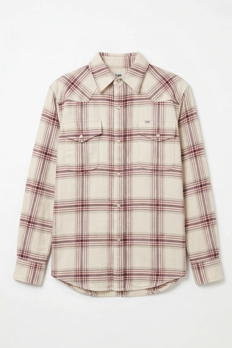 LEE ג׳ינס ESSENTIAL WESTERN SHIRT SAMBA RED
