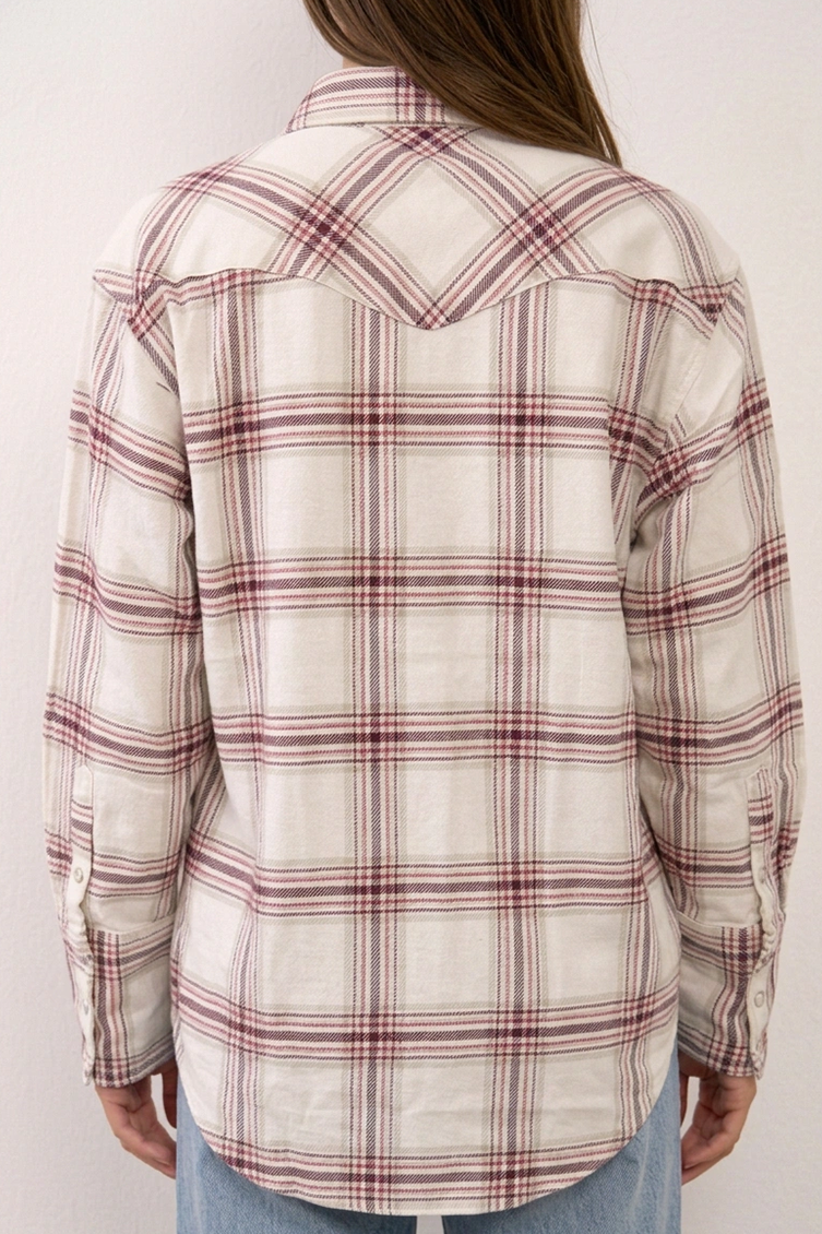 LEE ג׳ינס ESSENTIAL WESTERN SHIRT SAMBA RED