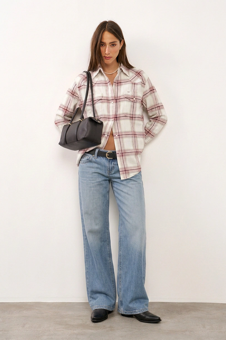 LEE ג׳ינס ESSENTIAL WESTERN SHIRT SAMBA RED