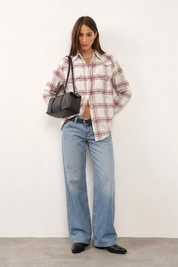 LEE ג׳ינס ESSENTIAL WESTERN SHIRT SAMBA RED