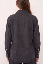 LEE חולצת דנים ESSENTIAL WESTERN SHIRT DARK VOLUME