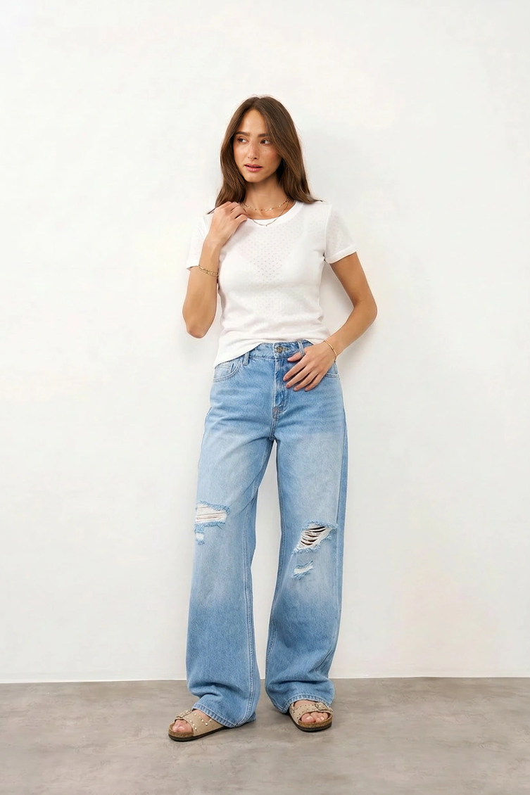 UTR ג'ינס LATITE DISTRESSED MAYA BLUE