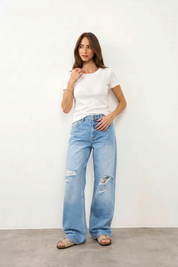 UTR ג'ינס LATITE DISTRESSED MAYA BLUE