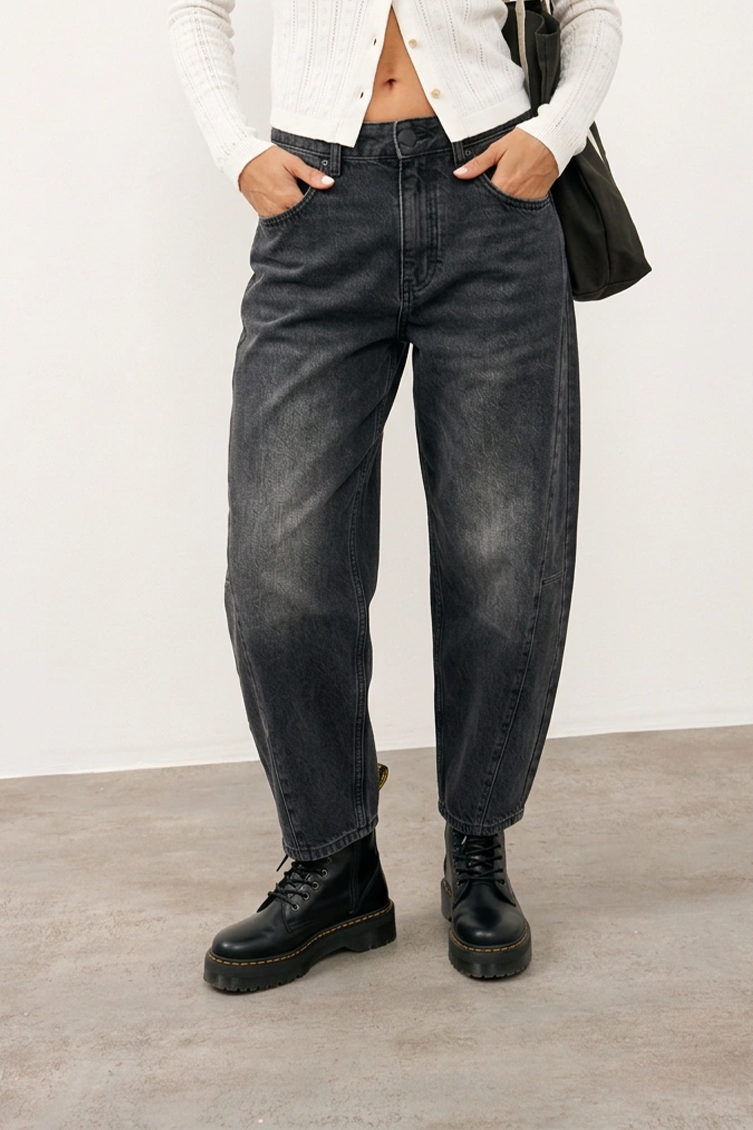Lee ג׳ינס RIDER BARREL CHARRED BLACK