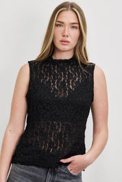 חולצת תחרה איטלקית שחור