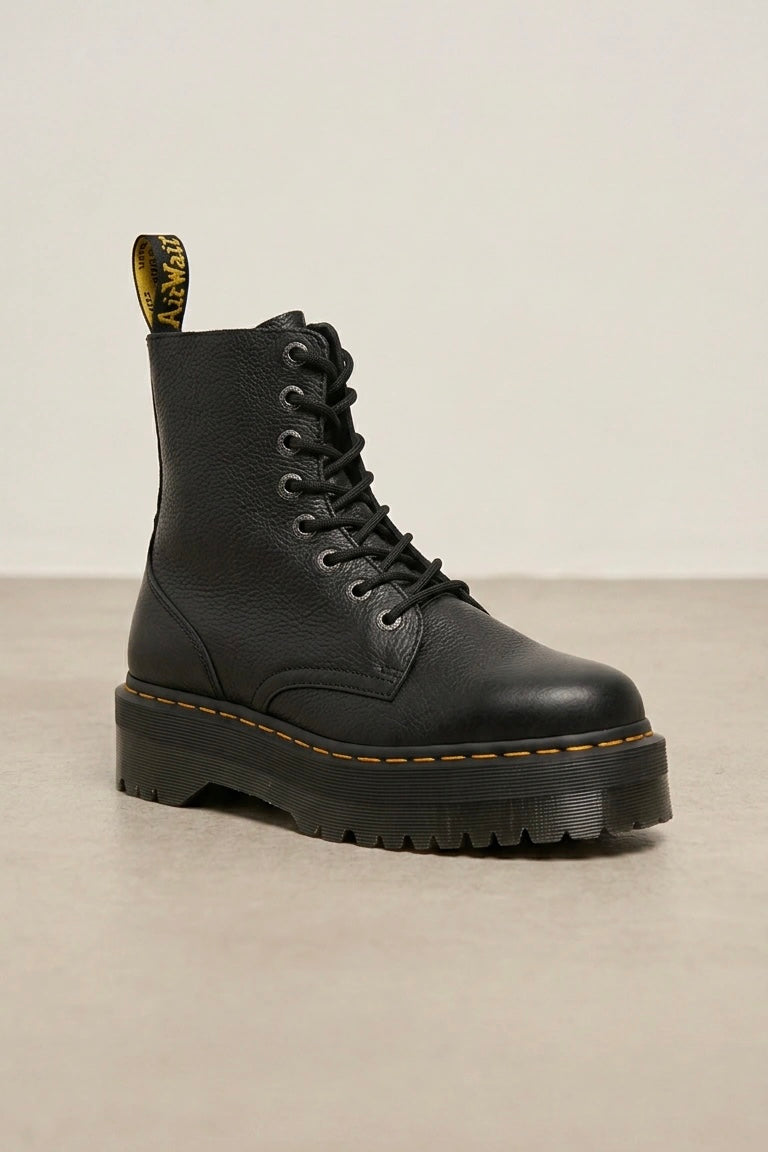 DR. MARTENS מגפי פלטפורמה דגם ג'יידון III שחור עור רך
