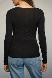 חולצת עלמה תחרה שחורה