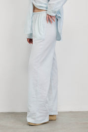 מכנסי פשתן תכלת