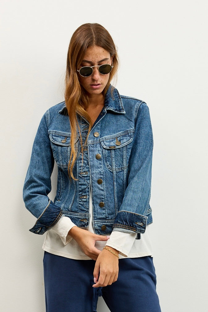 LEE ג'ינס דגם RIDER JACKET CLASSIC INDIGO