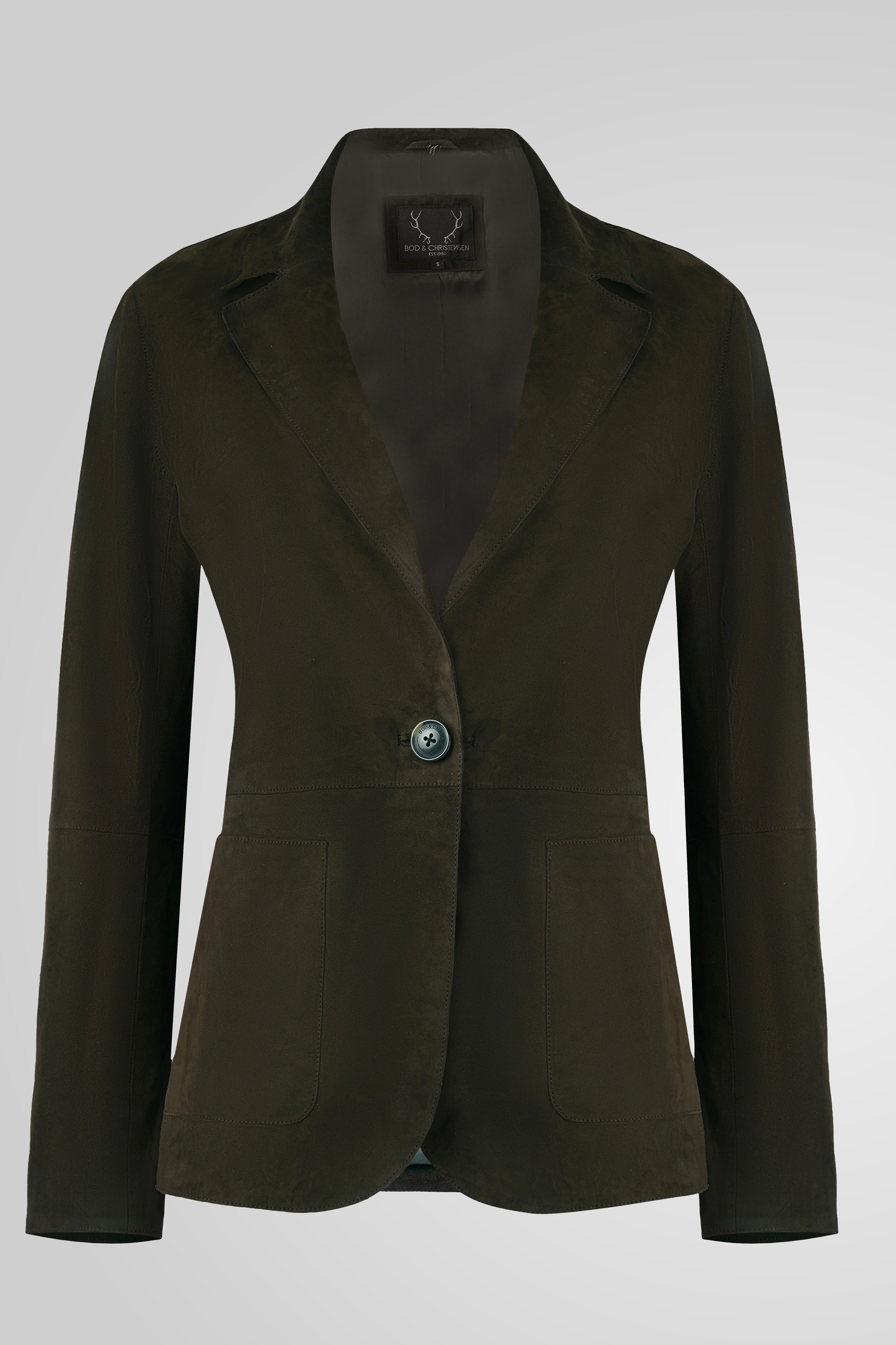 מעיל עור ירוק NOIAN SUEDE BLAZER