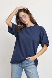 טישירט אוברסייז לני כחול