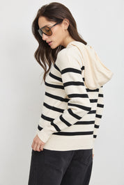 קפוצ׳ון סריג פסים שחור