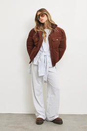 טישירט אוברסייז לני אפור