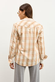 LEE חולצה REGULAR WESTERN SHIRT KHAKI PLAID
