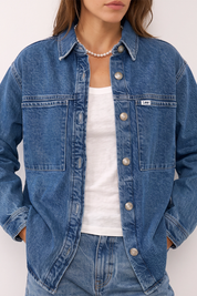 LEE ג׳קט ג׳ינס RELAXED UTILITY OVERSHIRT EYE SPY