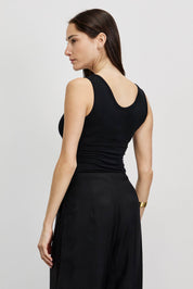 גופיית תחרה ונציה שחור