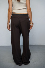 מכנס לומינה מחויט בוקסר חום