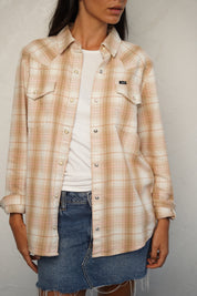 LEE חולצה REGULAR WESTERN SHIRT KHAKI PLAID