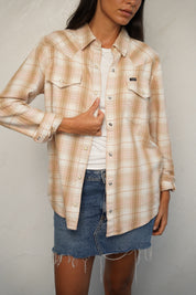 LEE חולצה REGULAR WESTERN SHIRT KHAKI PLAID