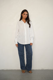 LEE BALLON SLEEVE SHIRT BRIGHT WHITE