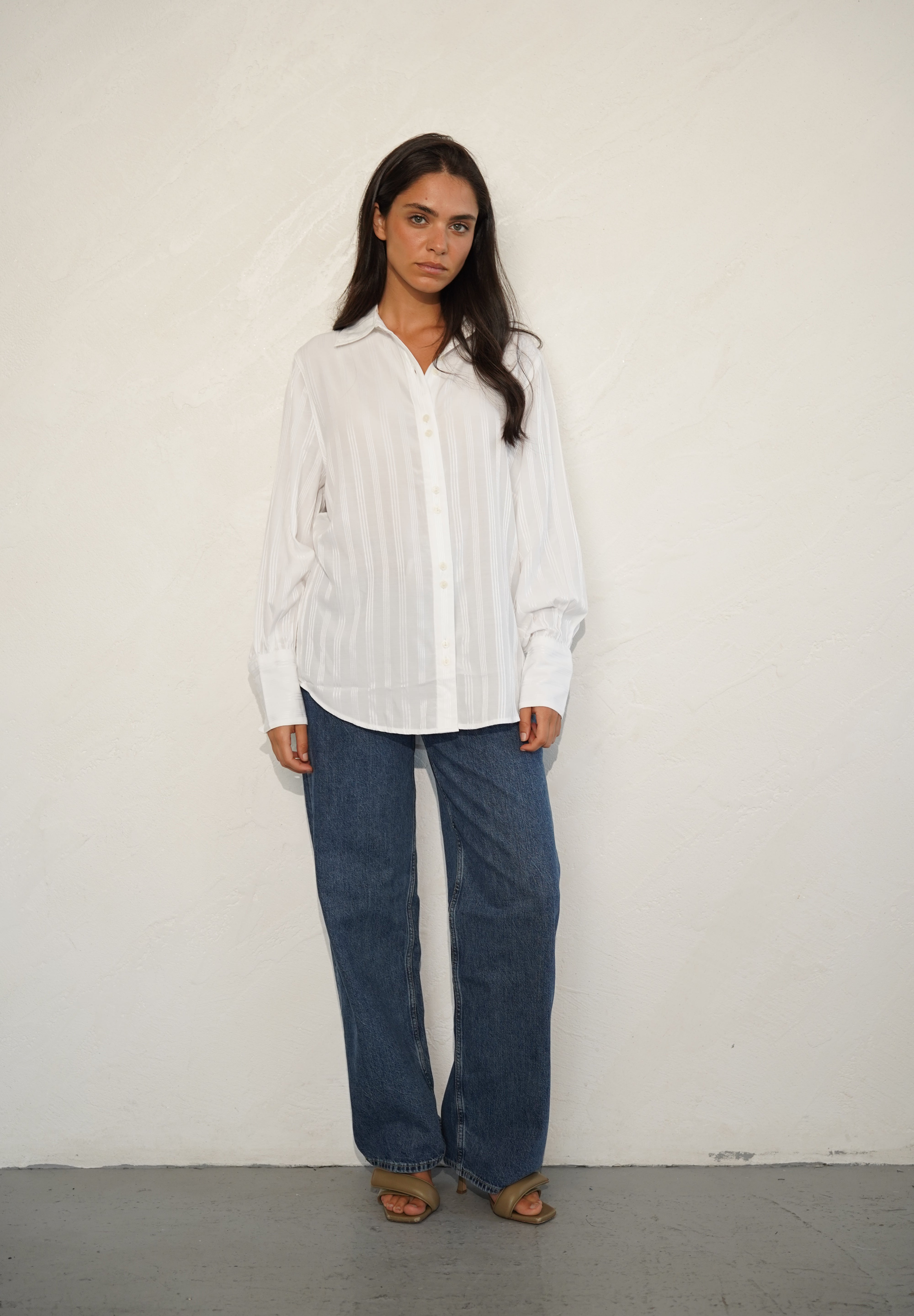 LEE BALLON SLEEVE SHIRT BRIGHT WHITE