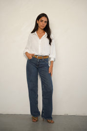 LEE BALLON SLEEVE SHIRT BRIGHT WHITE