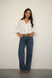 LEE BALLON SLEEVE SHIRT BRIGHT WHITE