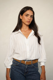 LEE BALLON SLEEVE SHIRT BRIGHT WHITE