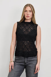 חולצת תחרה איטלקית שחור