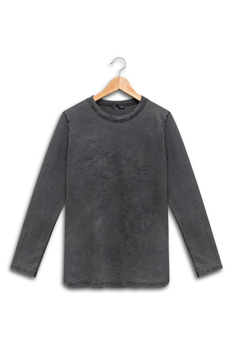 חולצת אלכס ניקי שרוול ארוך אפור כהה