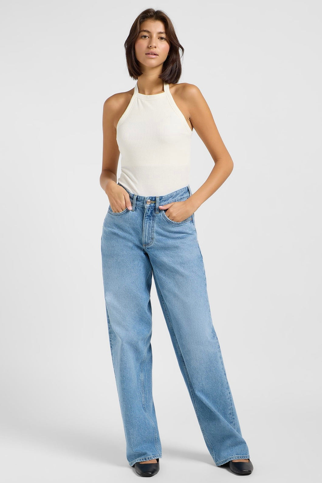 LEE ג׳ינס RIDER LOOSE BLUE KOI