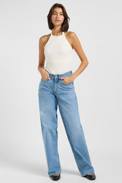 LEE ג׳ינס RIDER LOOSE BLUE KOI