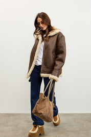 LEE ג׳ינס AVIATOR JACKET LUXE BROWN