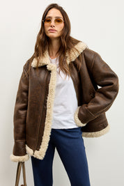 LEE ג׳ינס AVIATOR JACKET LUXE BROWN