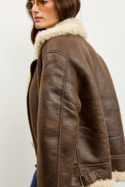 LEE ג׳ינס AVIATOR JACKET LUXE BROWN