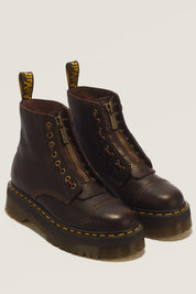 DR. MARTENS מגפי פלטפורמה סינקלייר אמבסדור חום כהה
