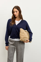 קרדיגן סריג דק כחול