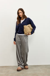 קרדיגן סריג דק כחול