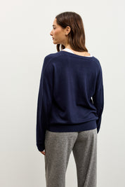 קרדיגן סריג דק כחול