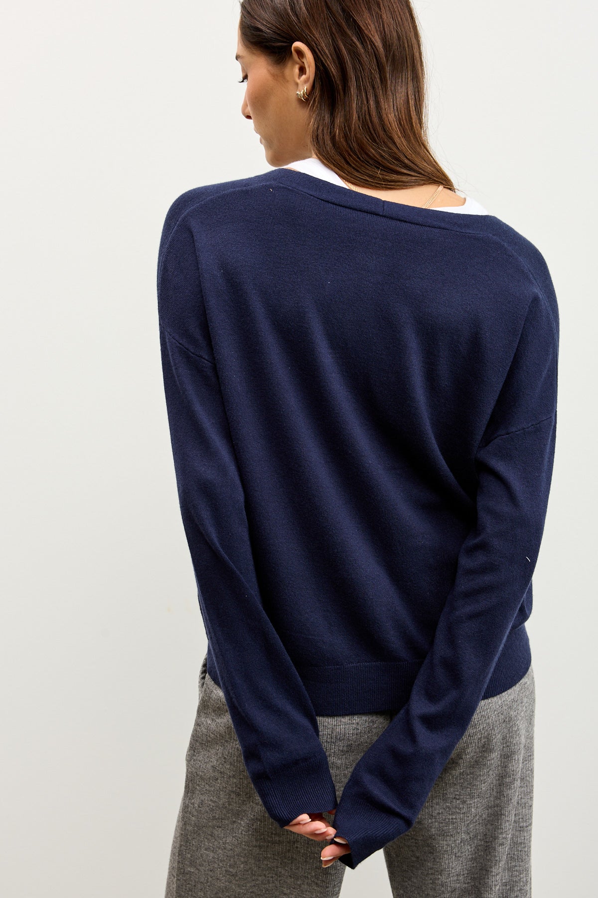 קרדיגן סריג דק כחול