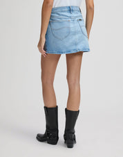 LEE חצאית מיני MINI SKIRT REGULAR ASTER BLUE